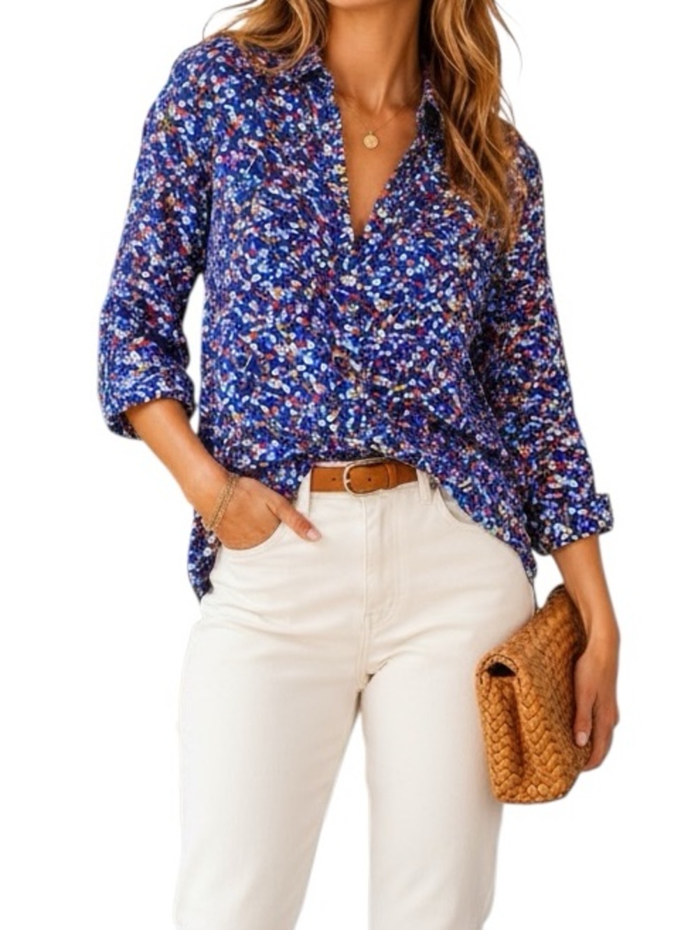 Anthropologie 9 of 52 Conversations Pop Potpourri Colloquial Button Down Size 2